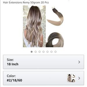 Full Shine 18 inch tape in extensions